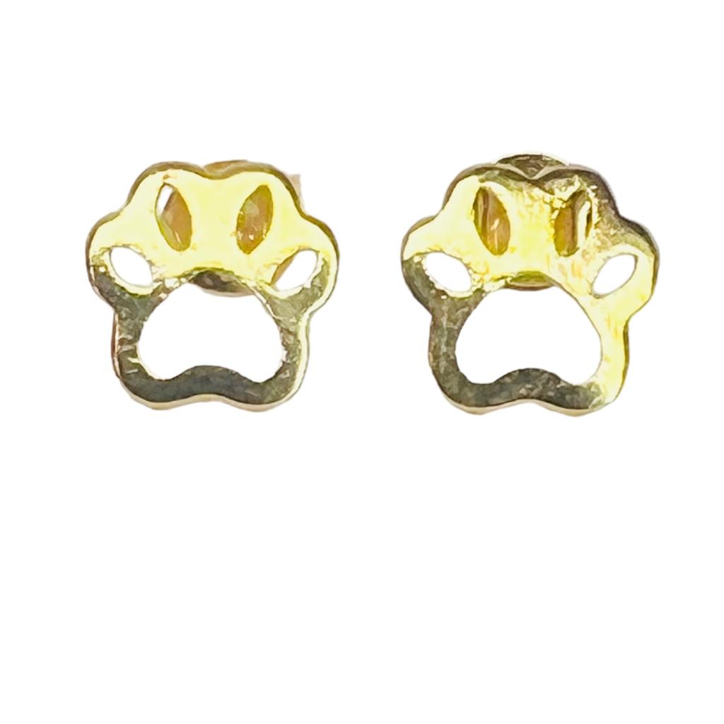 Aros patitas baño oro