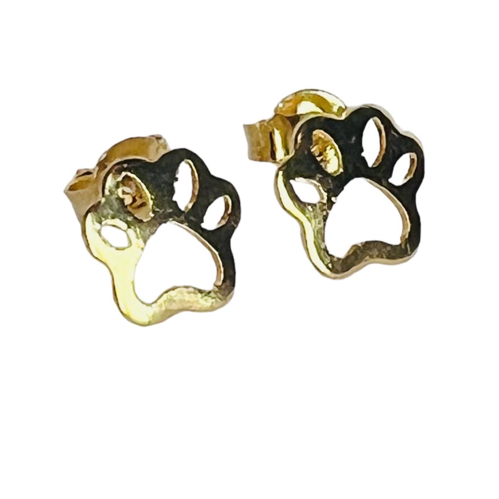 Aros patitas baño oro