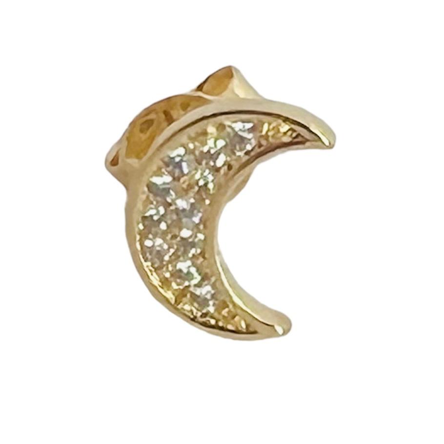 Aros lunita baño oro