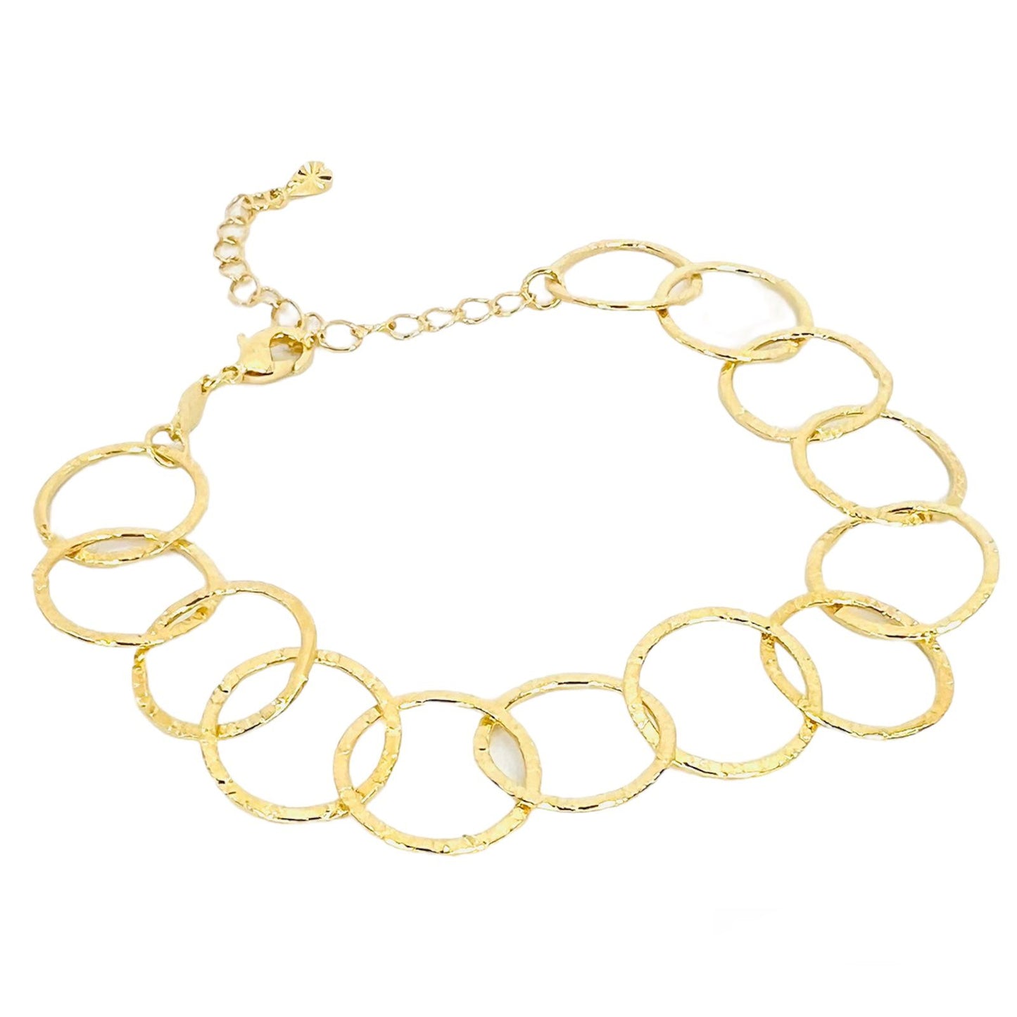 Pulsera eslabones baño de oro