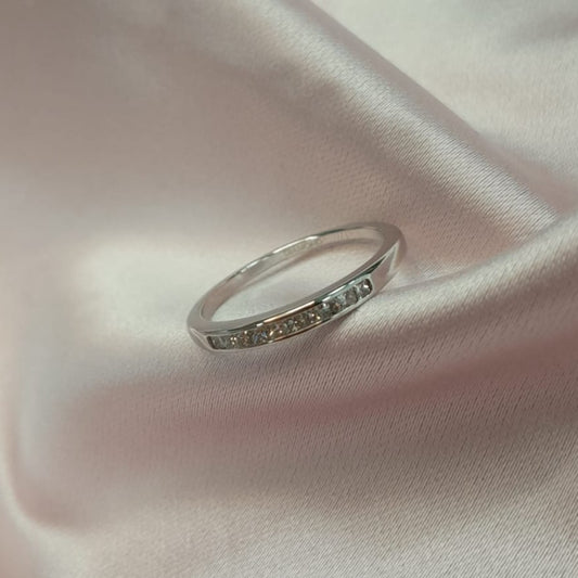 Anillo oro blanco diamantes