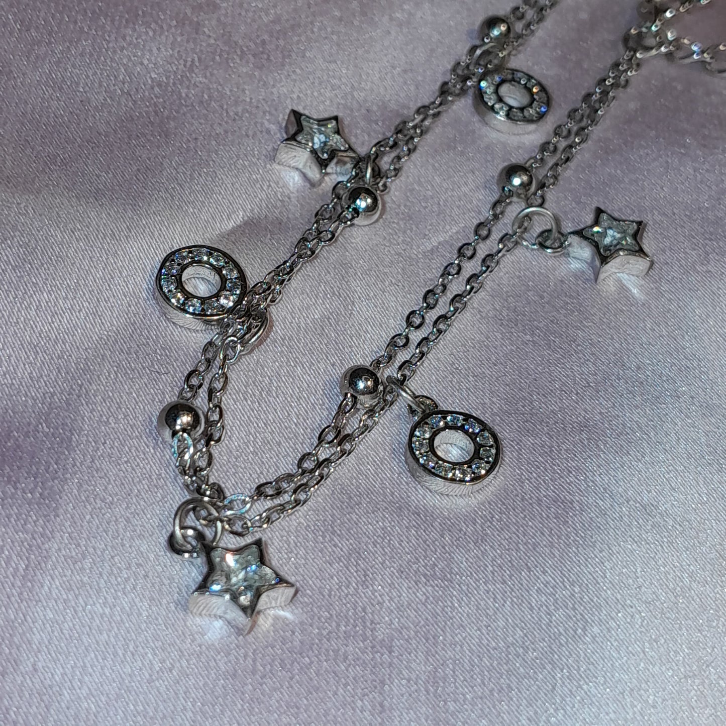 Pulsera de doble cadena en plata 925