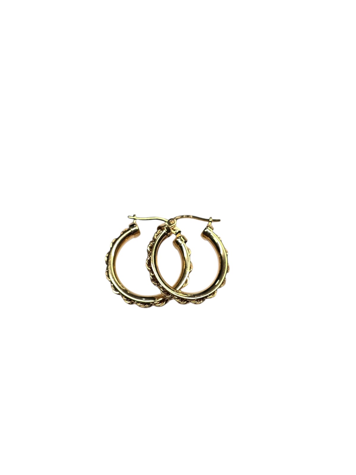 Aros Oro 18 kilates Argolla Trenzada