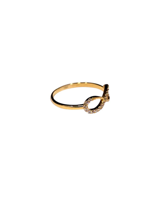 Anillo Oro 18 K Infinito zirconia