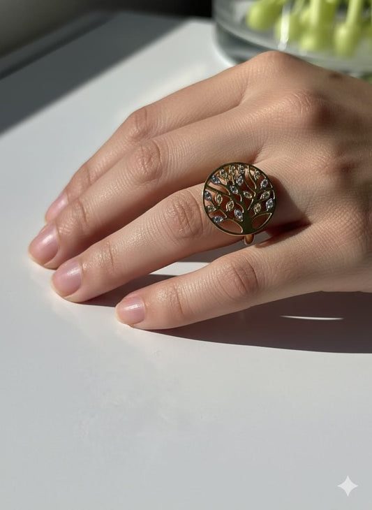 Anillo Oro 18 Kilates Árbol de la vida