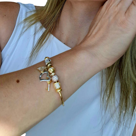 Pulsera Tipo Charms Estilo Romántico