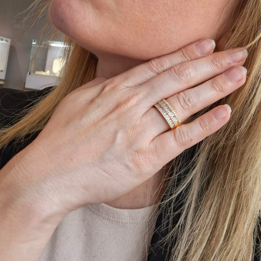 Anillo Oro 18 Kilates Reflejo Diamantino