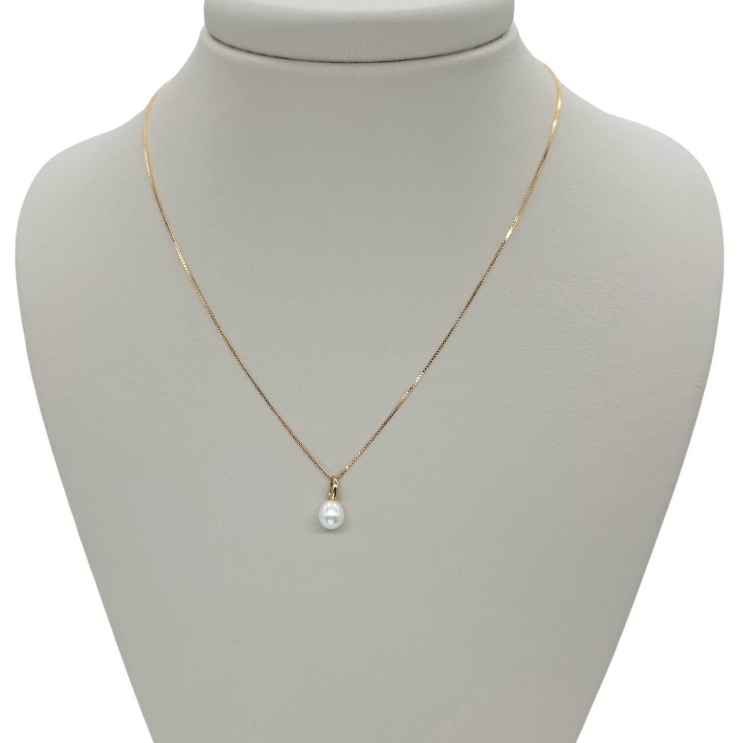Collar en oro amarillo Italiano 18 Kilates Perla