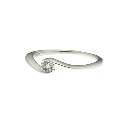 Anillo Oro Blanco Diamante