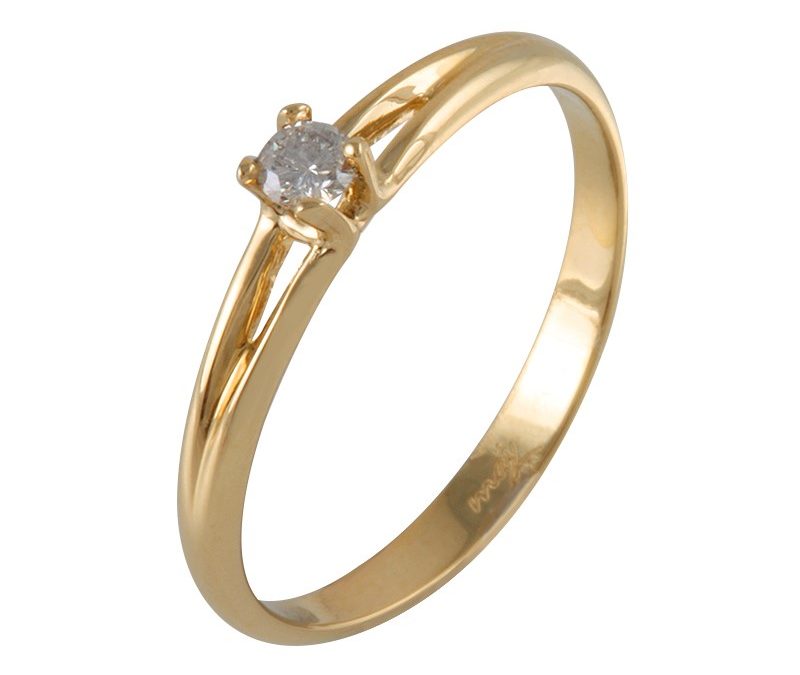 Anillo en Oro amarillo y diamantes