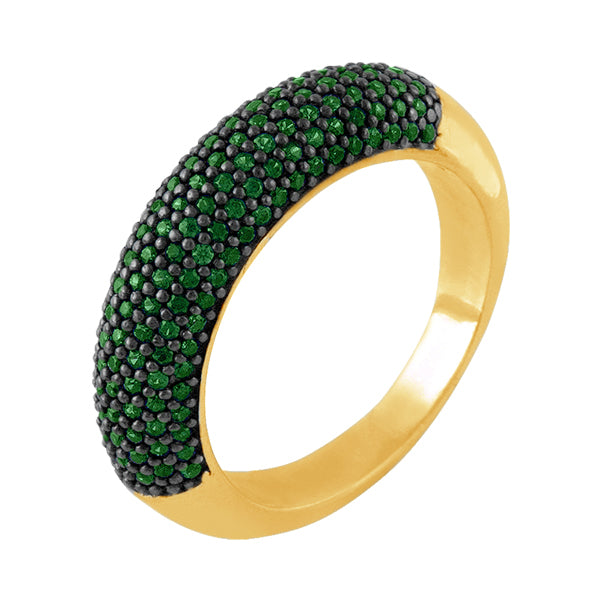 Anillo Oro amarillo, Tsavoritas