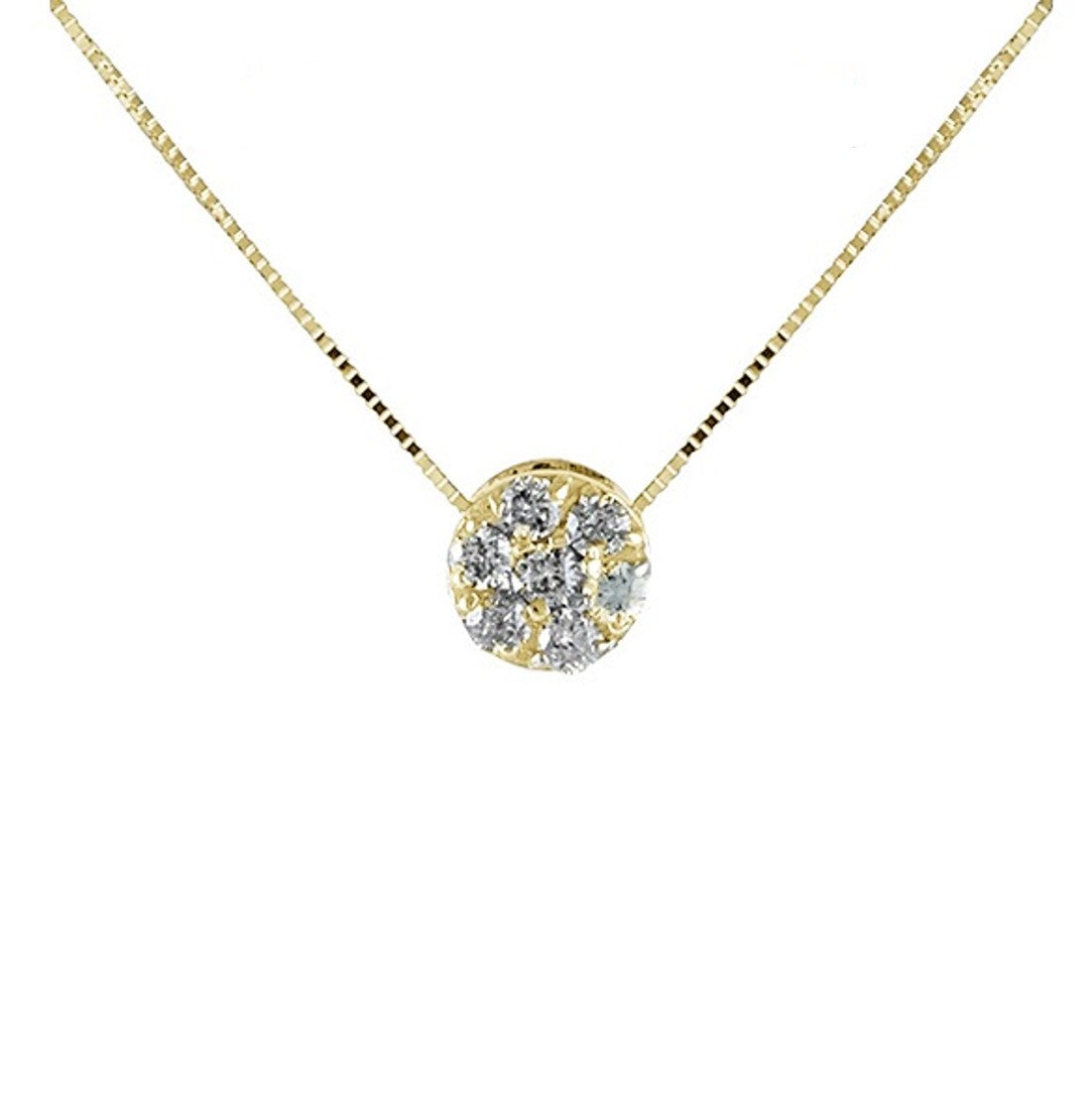 Collar Oro Amarillo y Diamantes