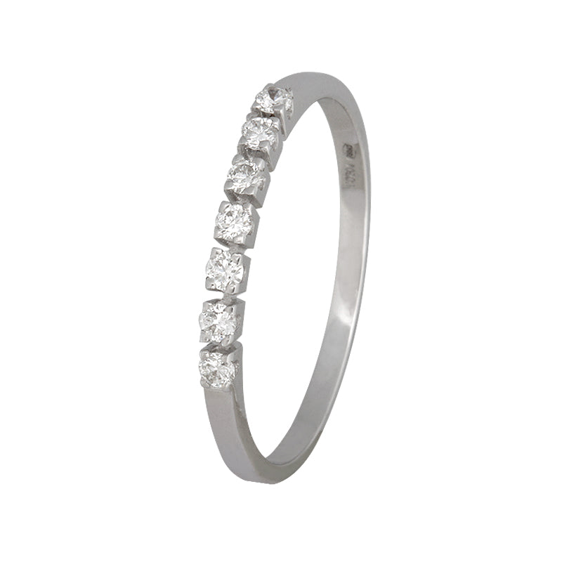 Anillo Oro blanco diamantes
