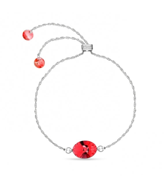 Pulsera Oval Uno Light Siam - Swarovski joyas