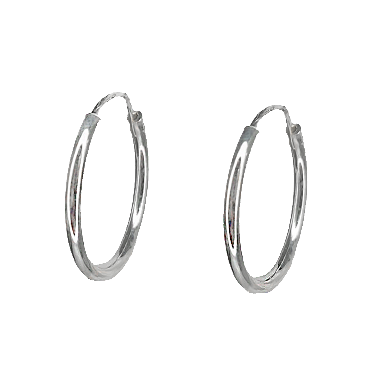 Aros argollas en plata redondas medida 20mm y 25 mm