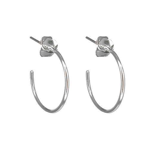 Aros argollas finas en plata