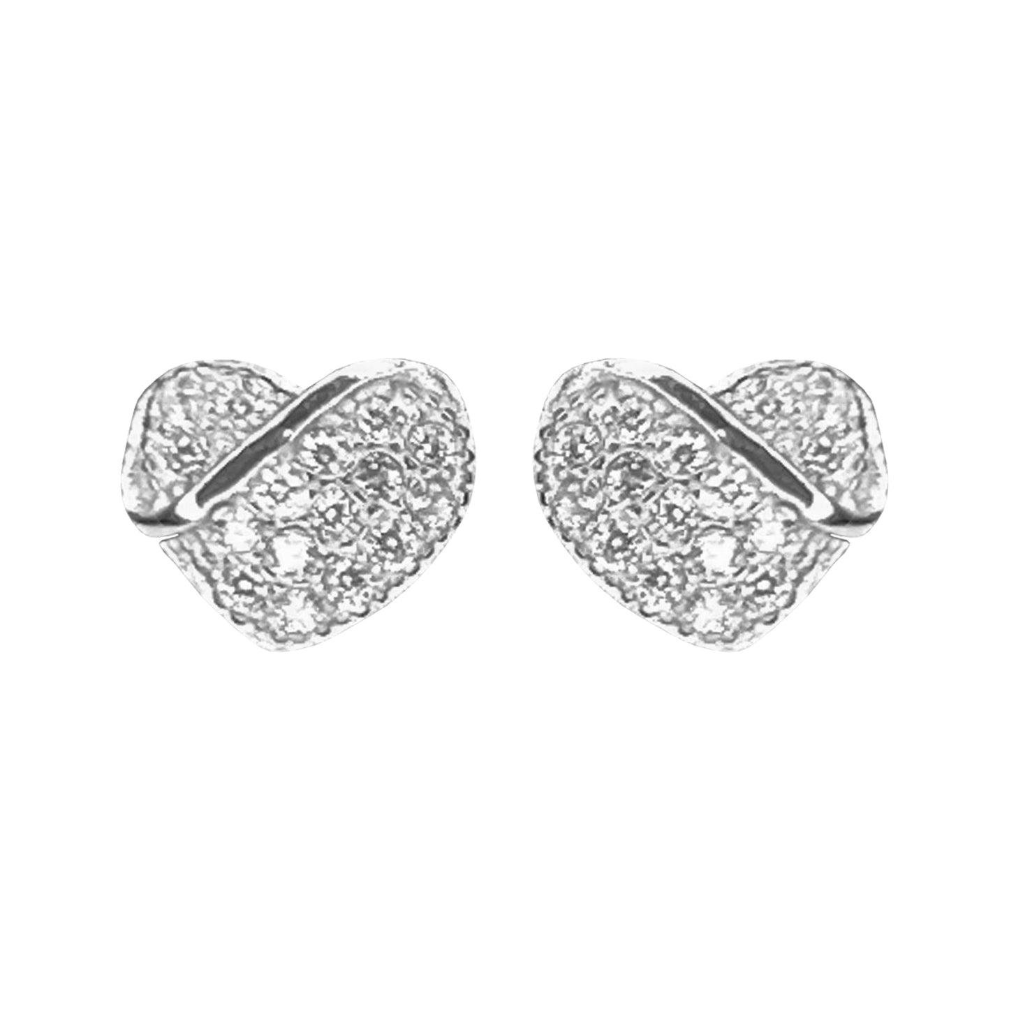 Aros corazon en plata