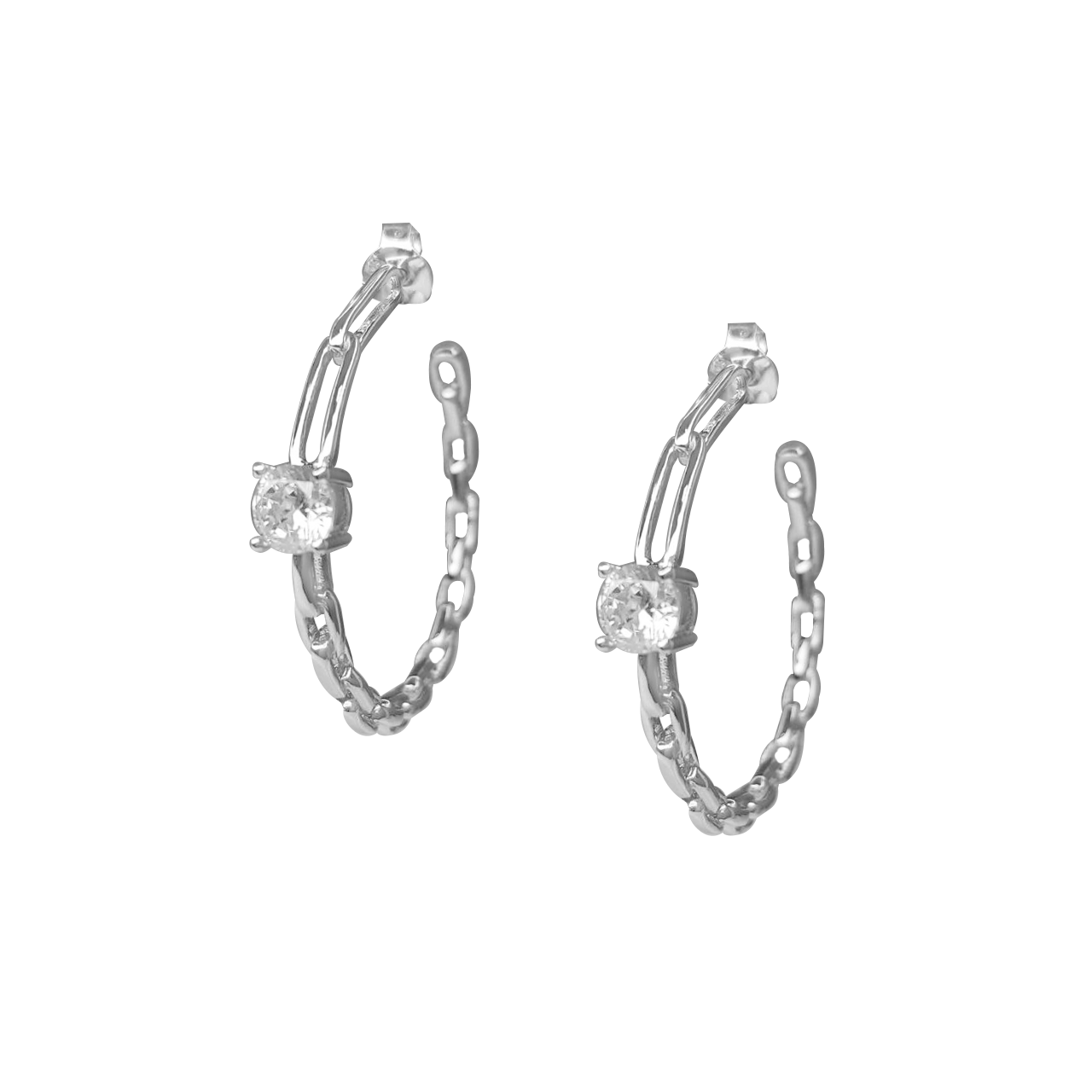 Aros argollas en plata