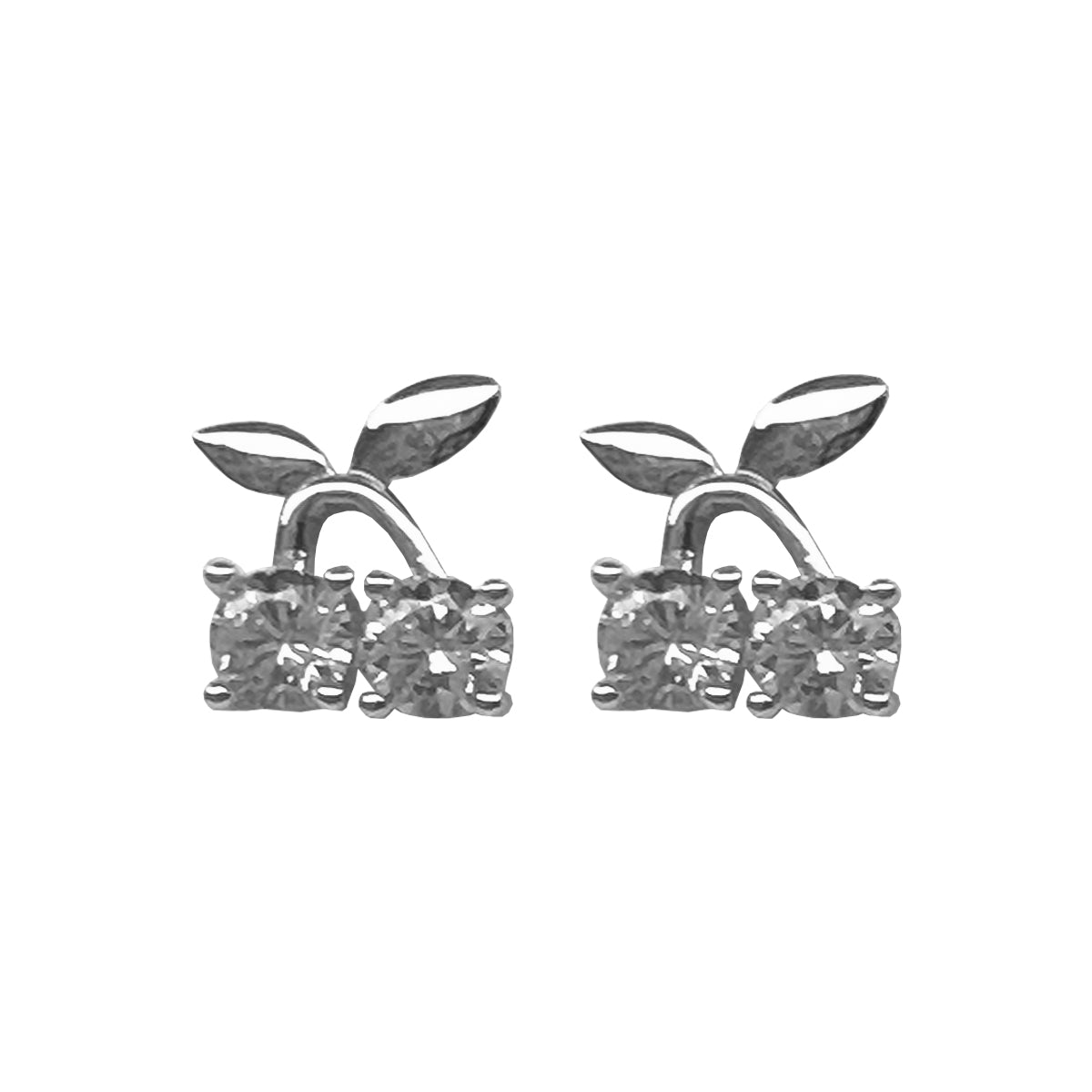 Aros cerezas en plata