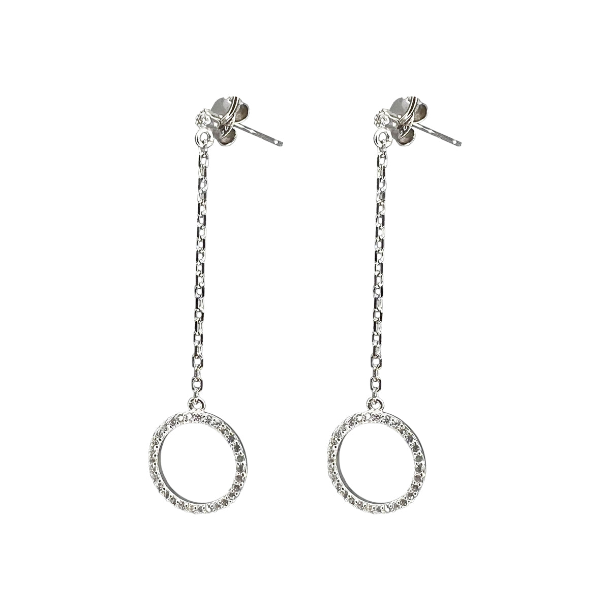 Aros largos en Plata