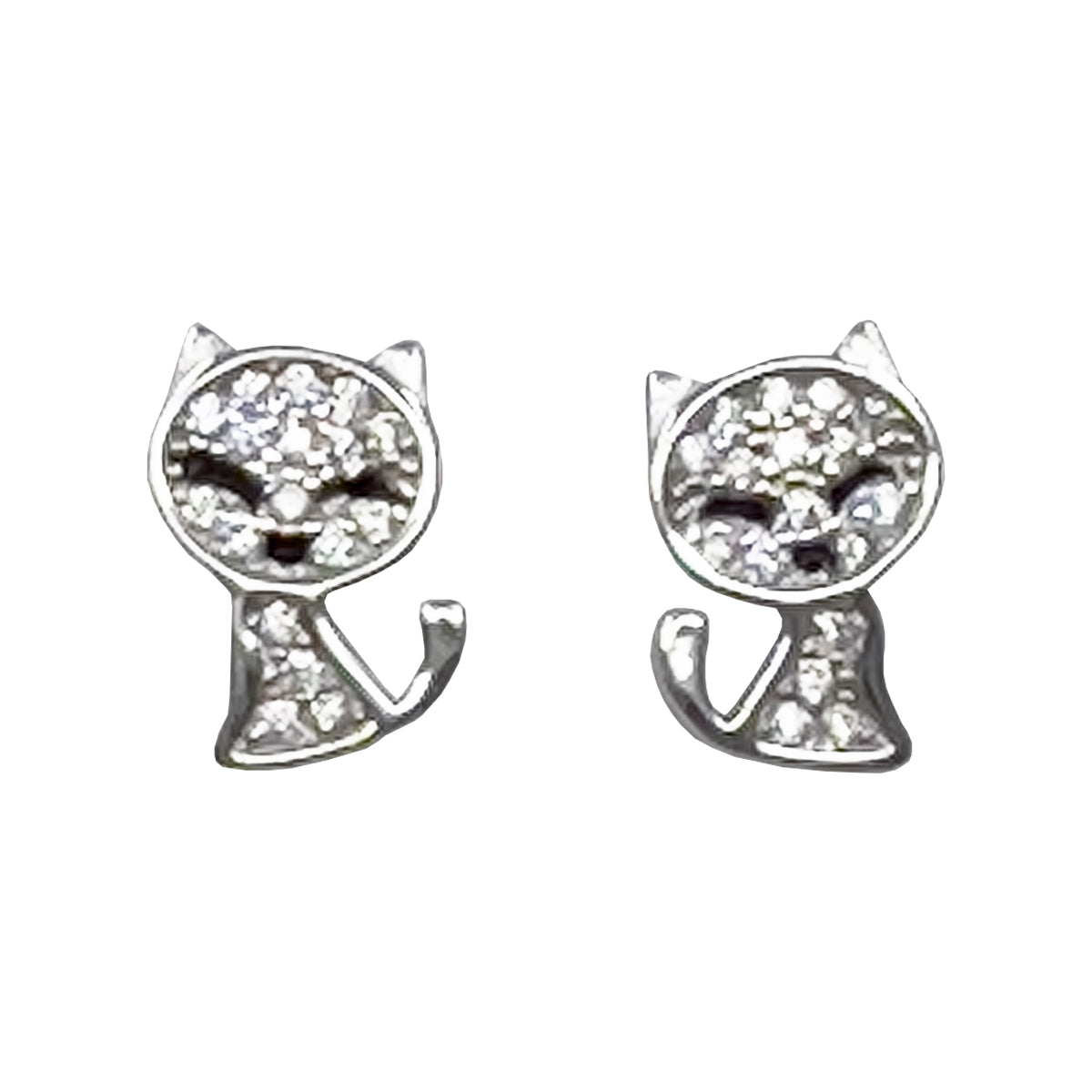 Aros gatito en plata