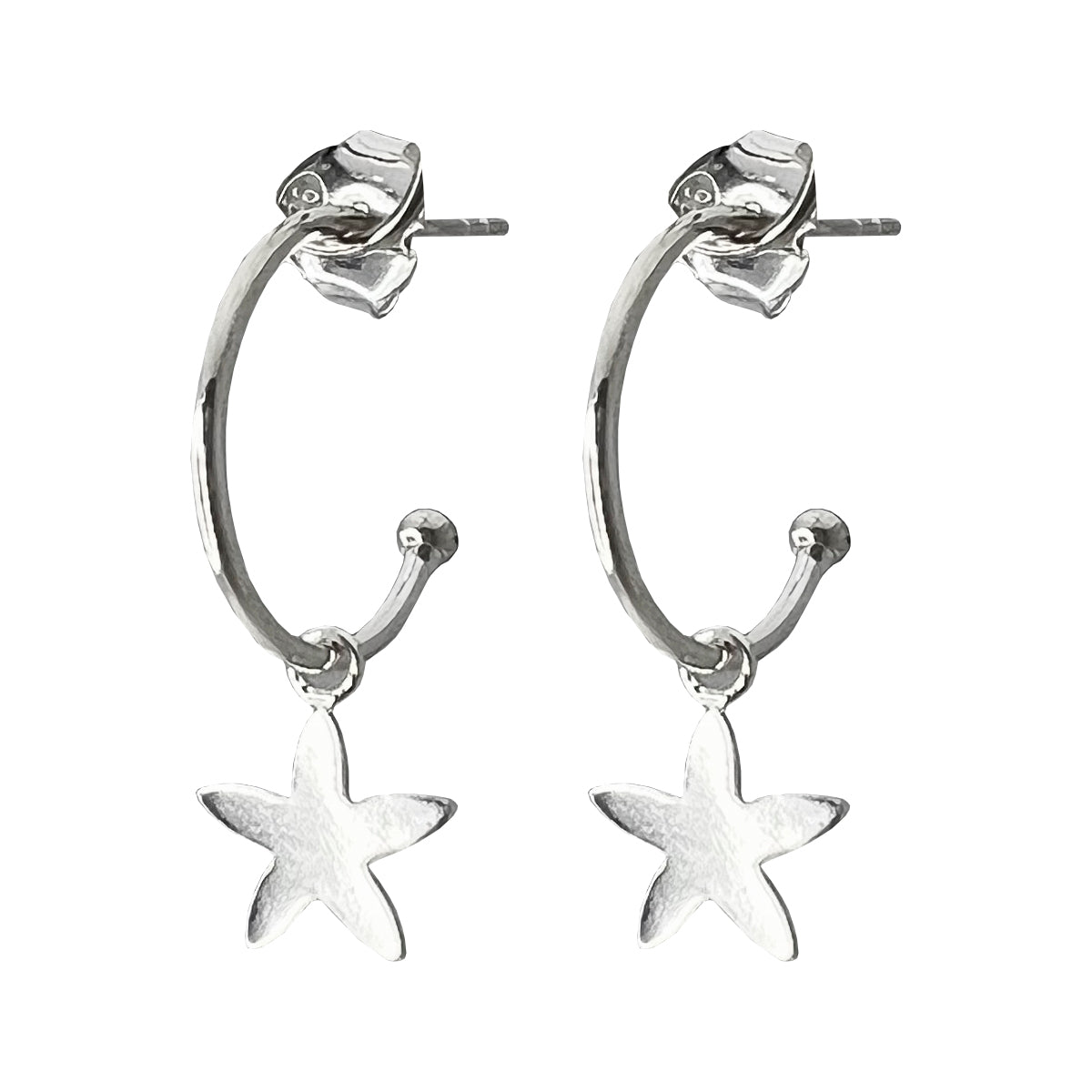Aros de estrela en Plata