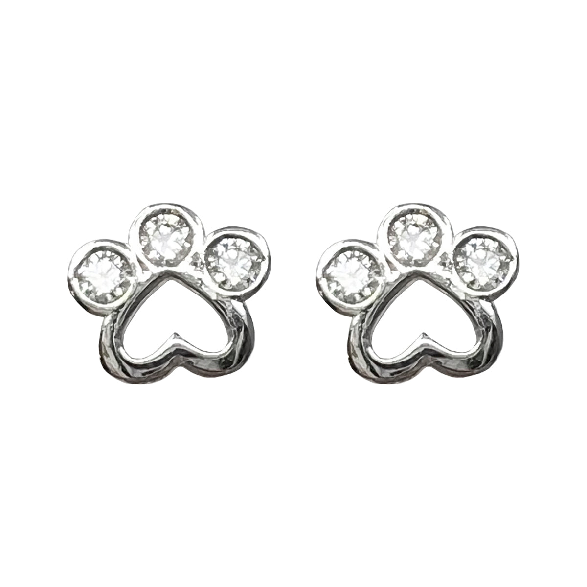 Aros patitas de perrito en plata
