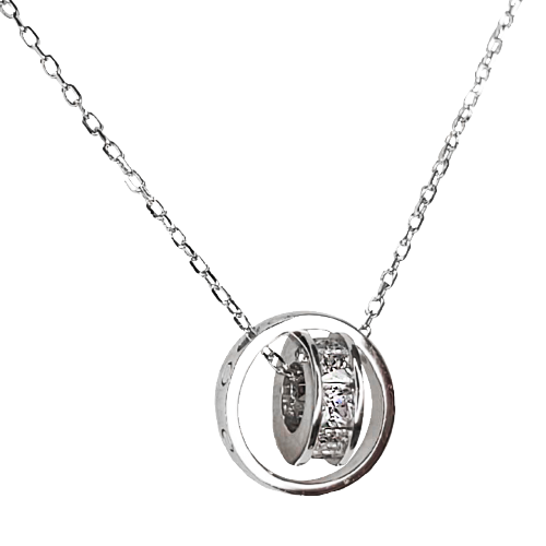 Collar en Plata Doble Aros