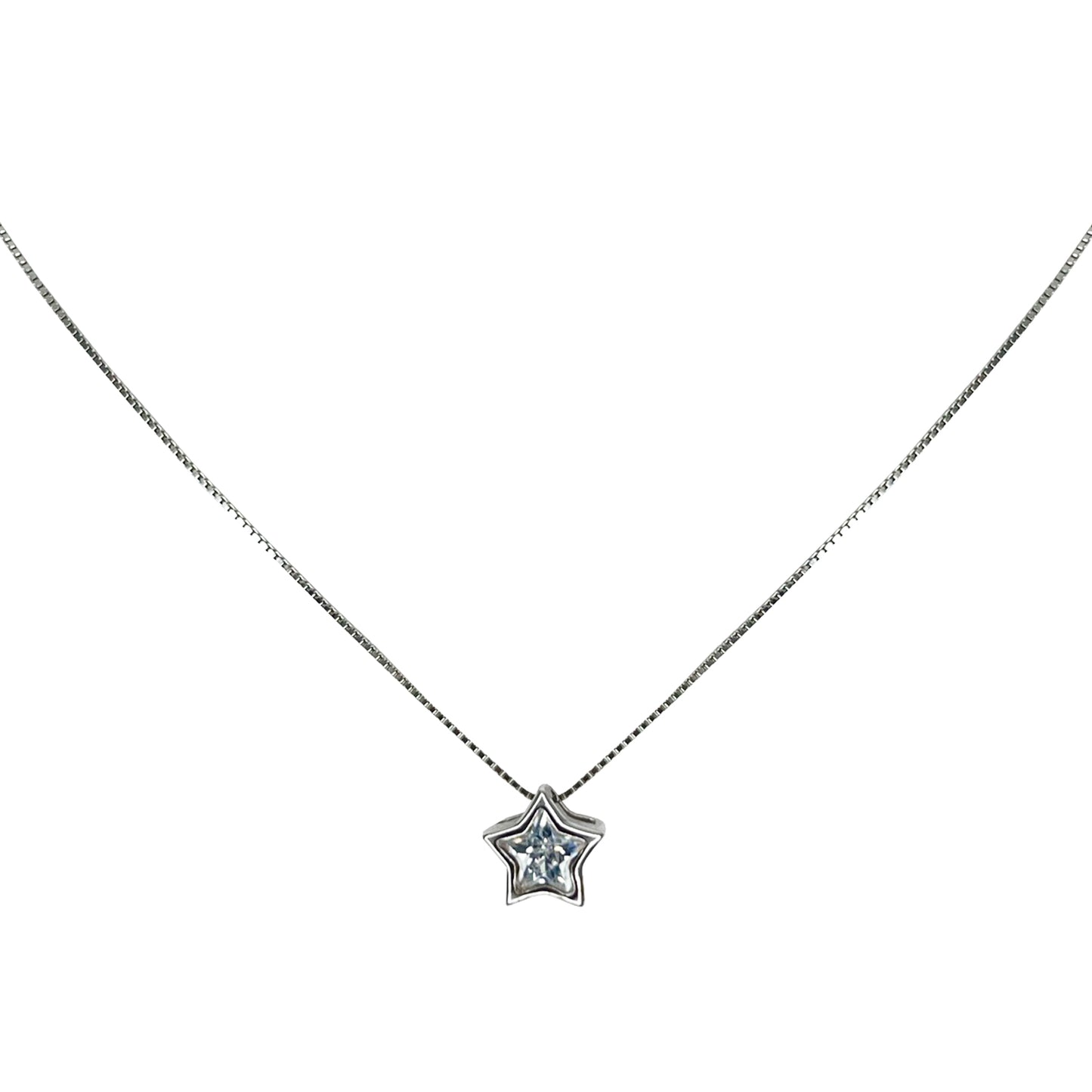 Collar en plata y zircones
