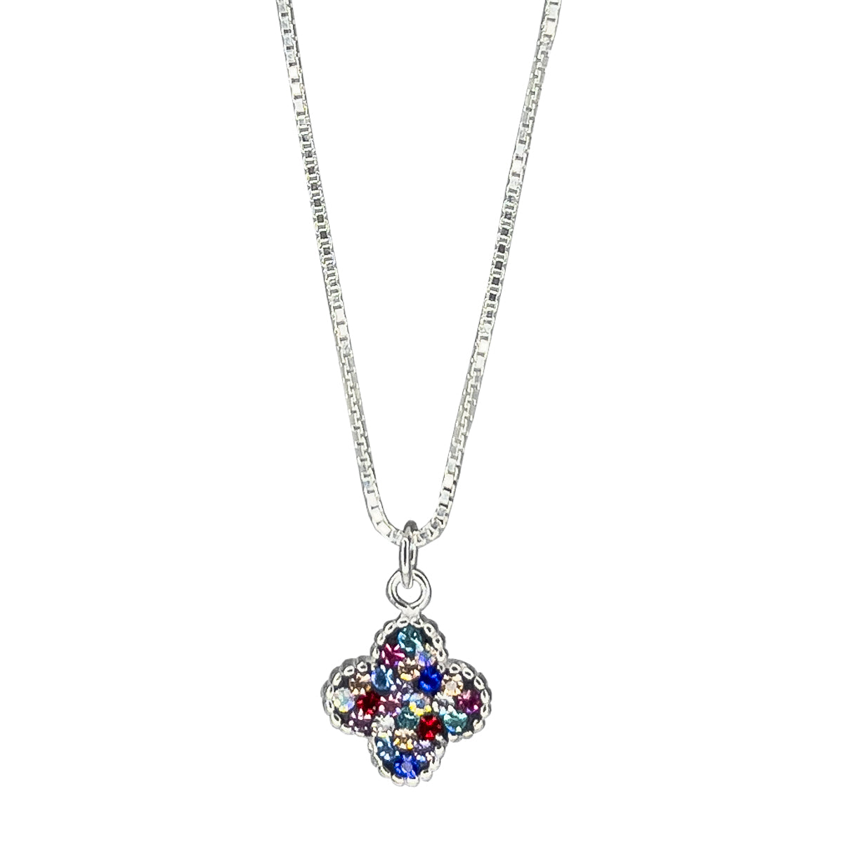 Collar de flor en plata