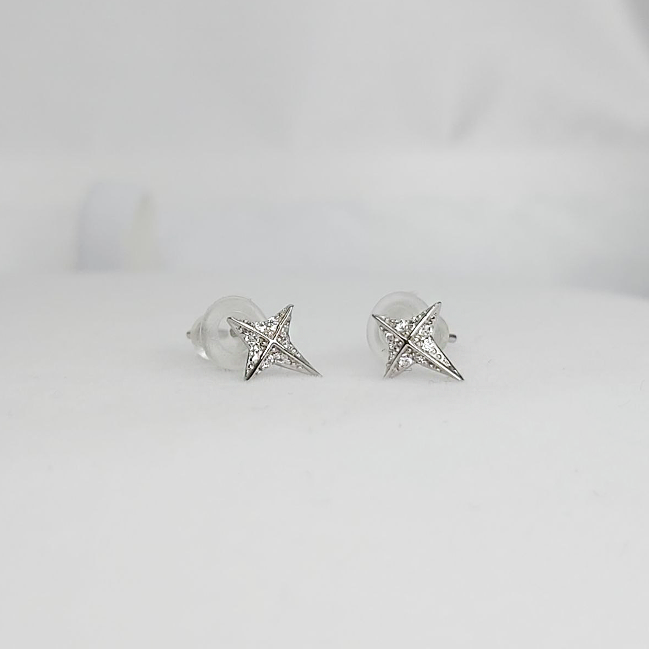 Aros estrella en plata