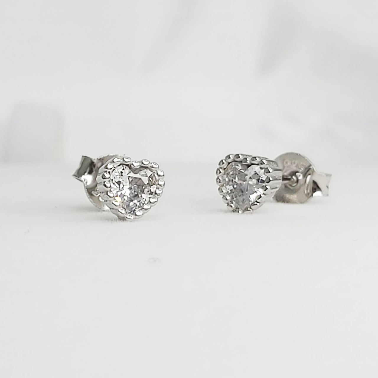 Aros corazon en Plata