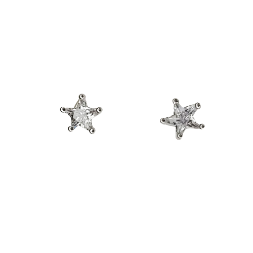 Aros estrella en plata