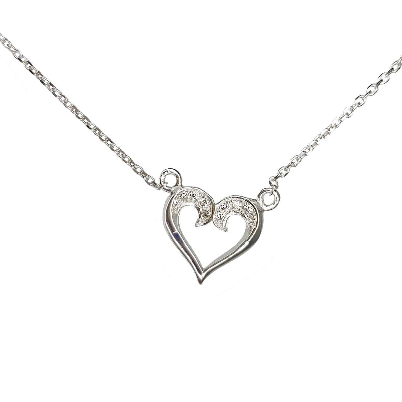 Collar en plata con zircones