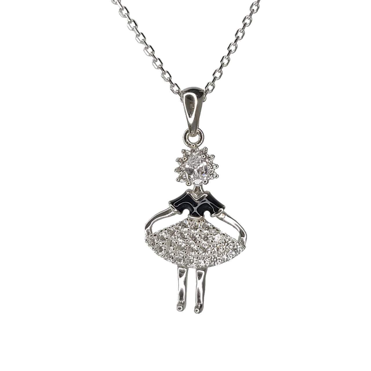 Collar en plata con zircones