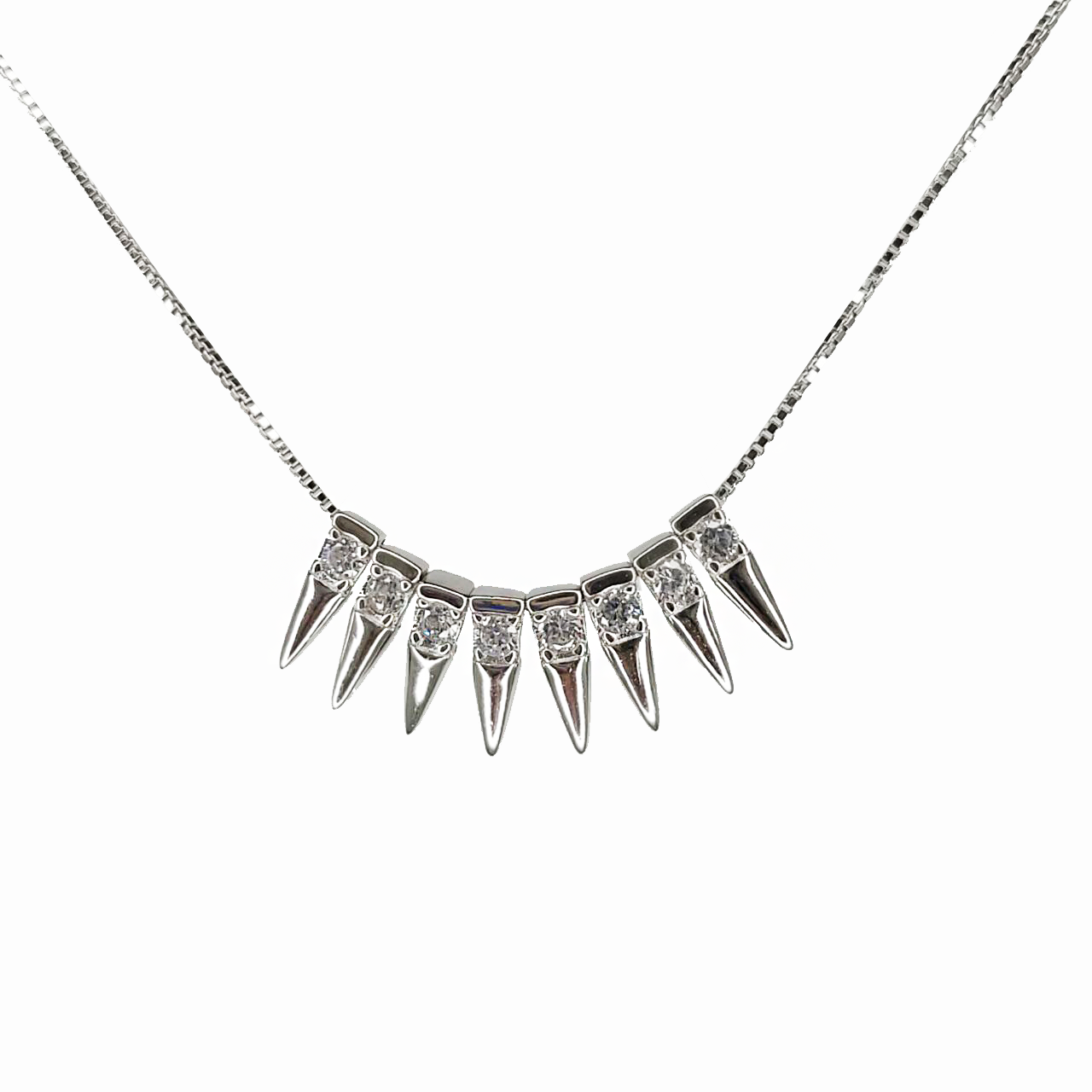 Collar en plata y zircones