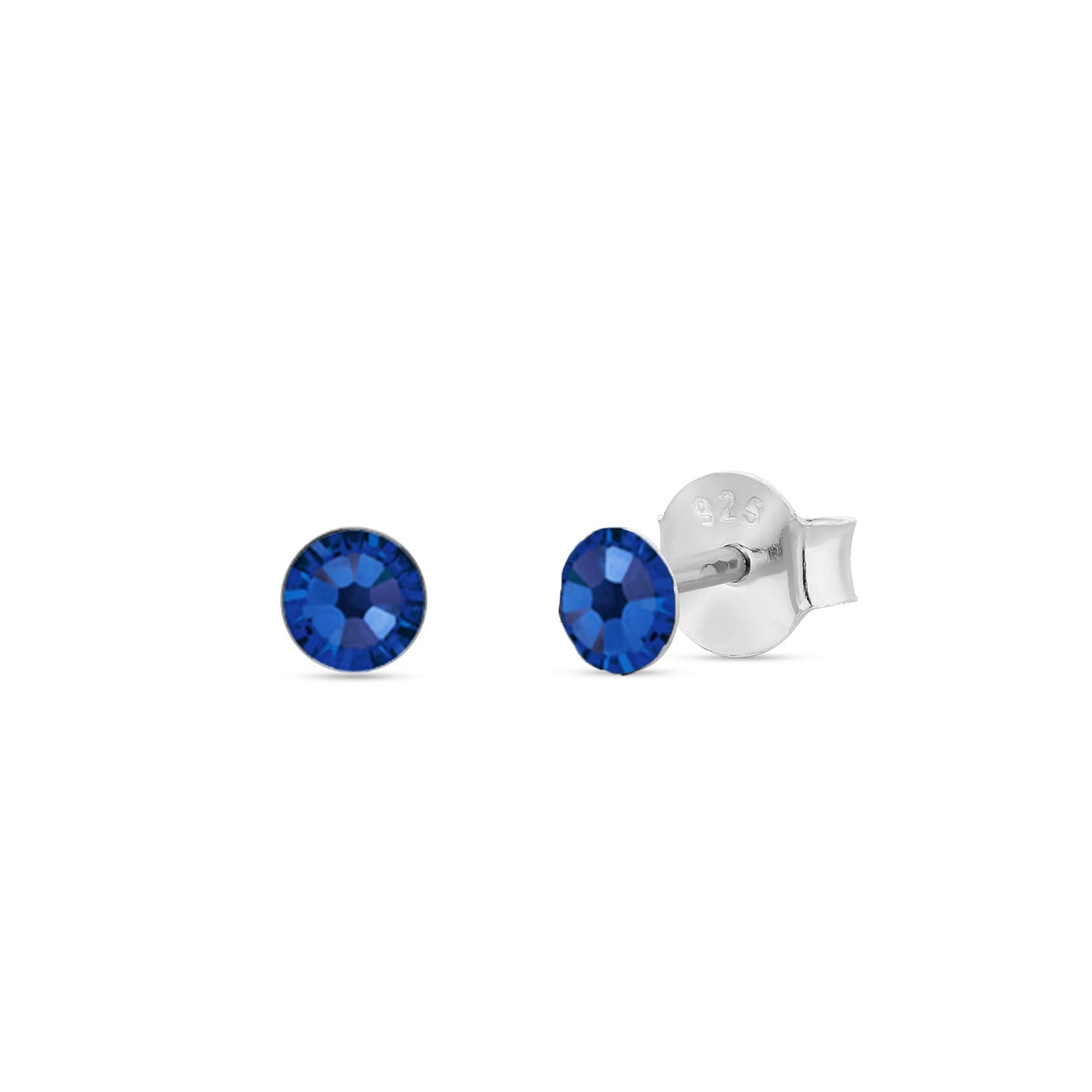 Aros Dotty Studs Capri Blue - Swarovski joyas