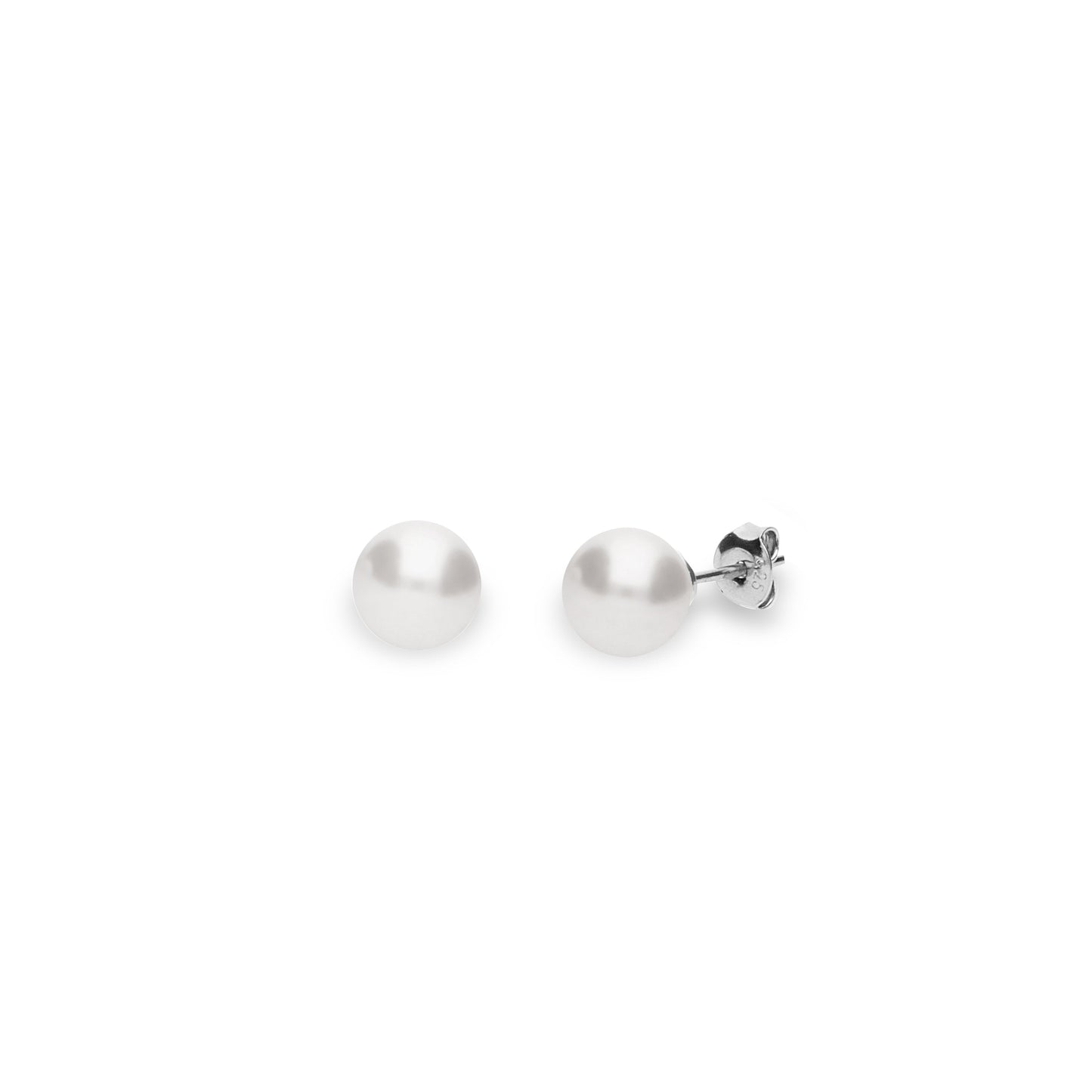 Aros Pearl Studs White 8mm - Swarovski joyas