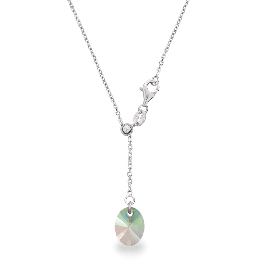 Collar Candy Pendulo Ajustable Luminous Green - Swarovski joyas