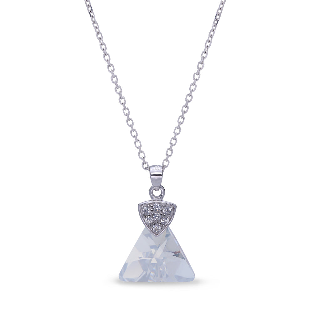 Collar Triangolo Blue Shade - Swarovski joyas