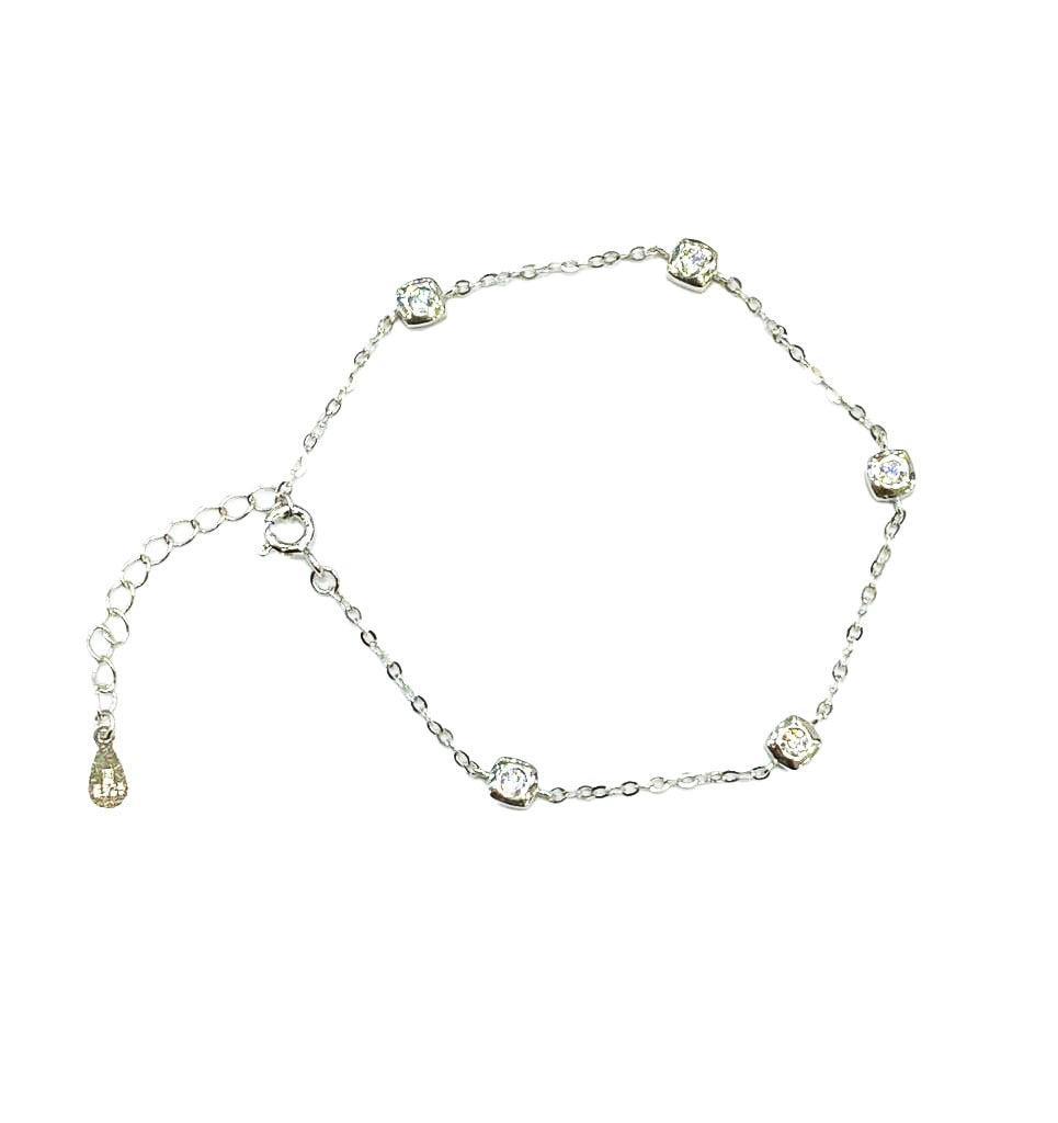 Pulsera Plata Zircones
