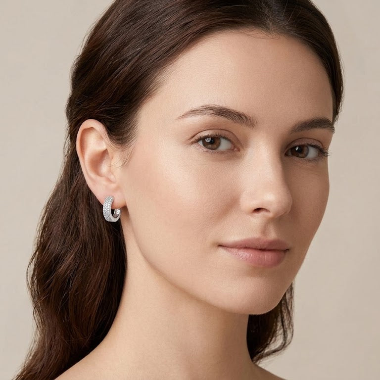 Aros Destello Triple - Aros plata 925