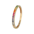 Anillo Oro amarillo Topacios - Anillo Oro Italiano 18K