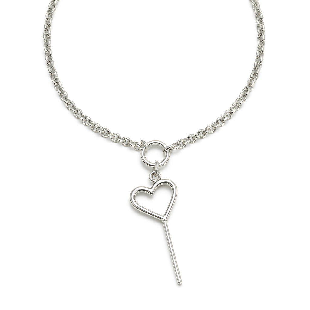 Colgante Llave Corazón - Colgante Plata 925