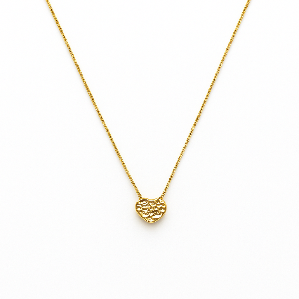 COLLAR CORAZON RUGOSO