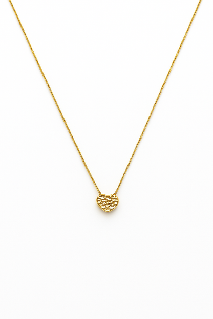 COLLAR CORAZON RUGOSO