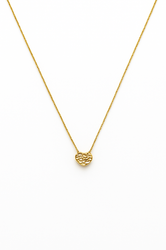 COLLAR CORAZON RUGOSO