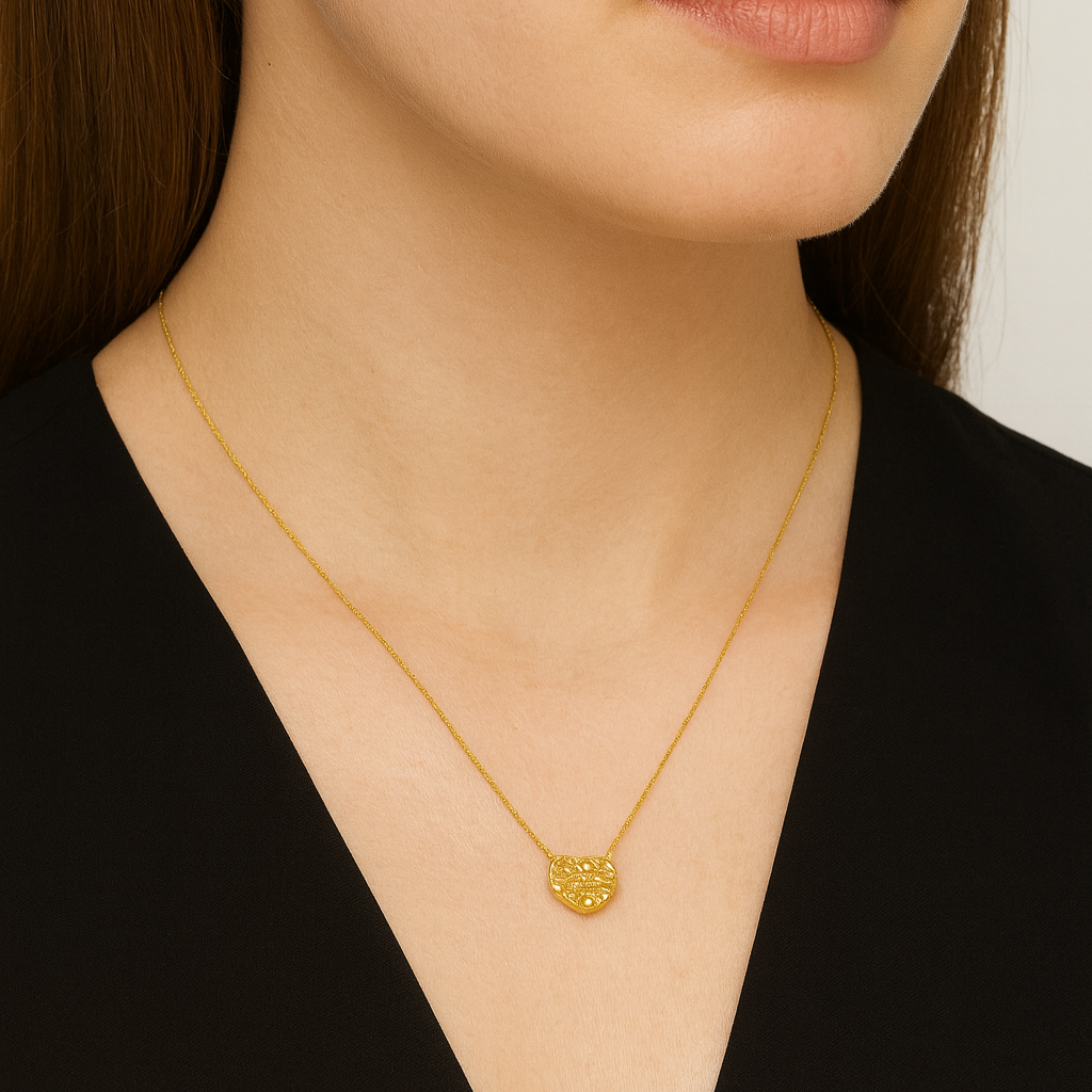 COLLAR CORAZON RUGOSO