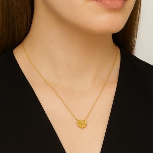 COLLAR CORAZON RUGOSO