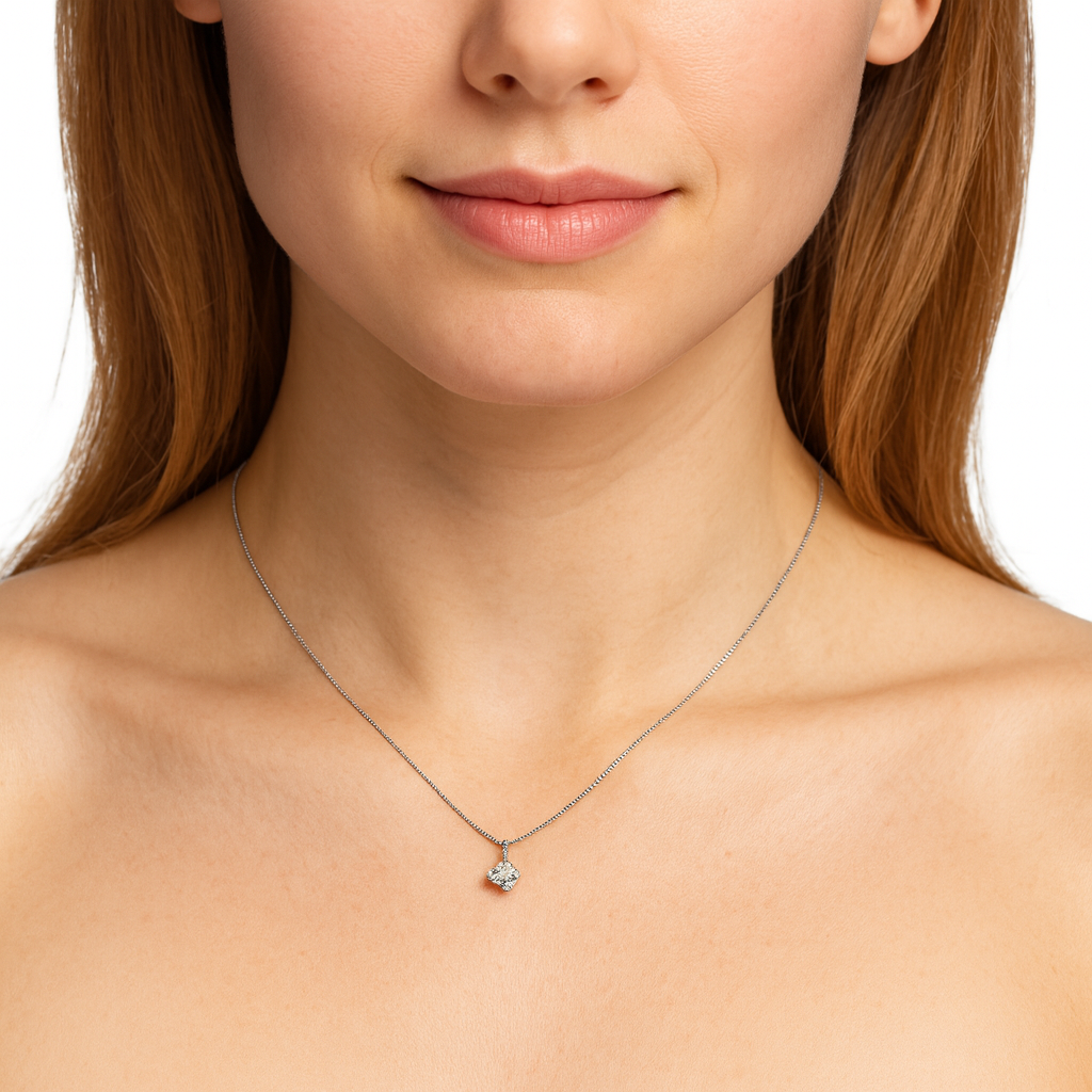 Collar grifa oro Blanco y Diamante